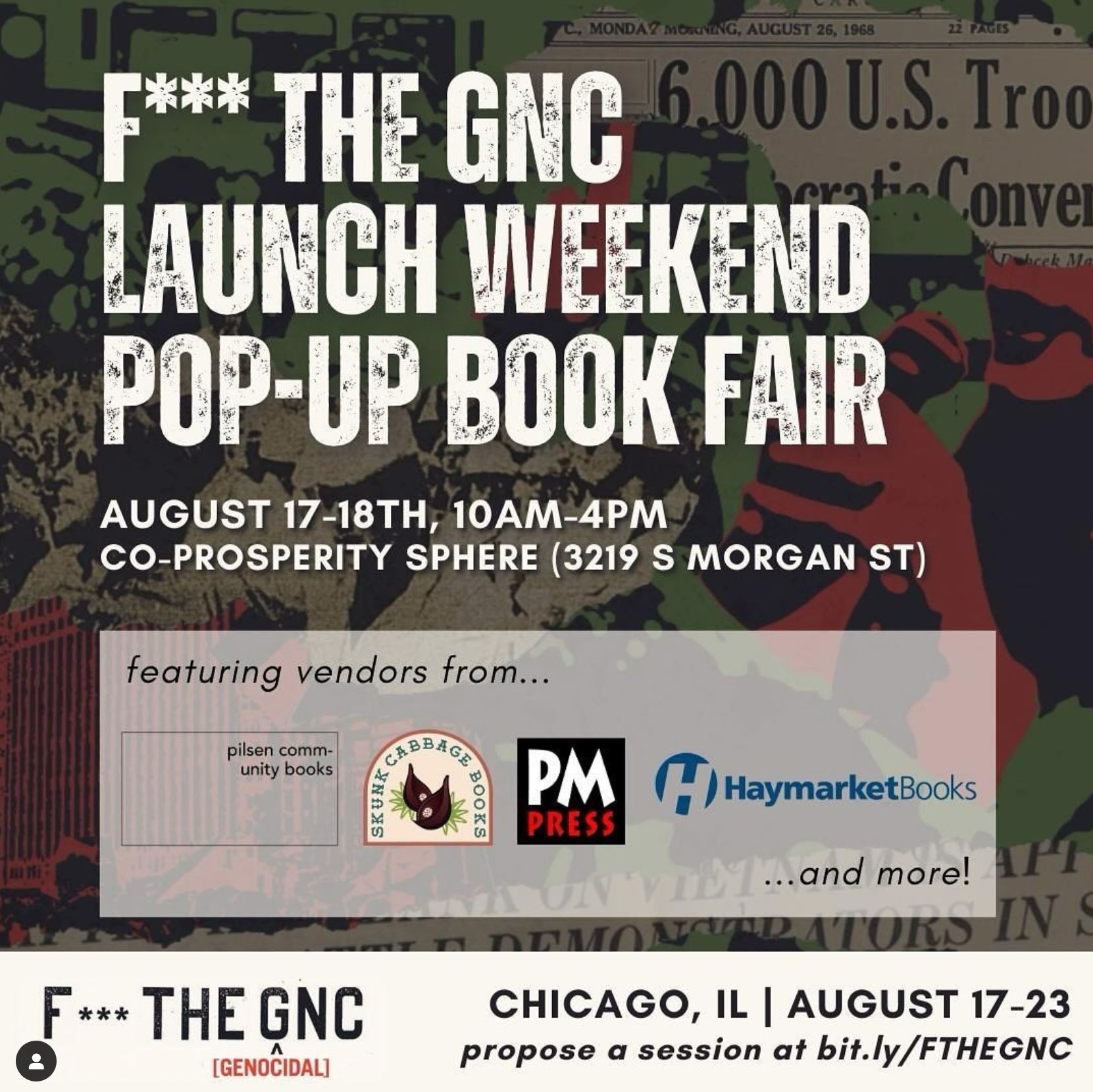 F*** the GNC Launch Weekend Pop-Up Book Fair: Day 2