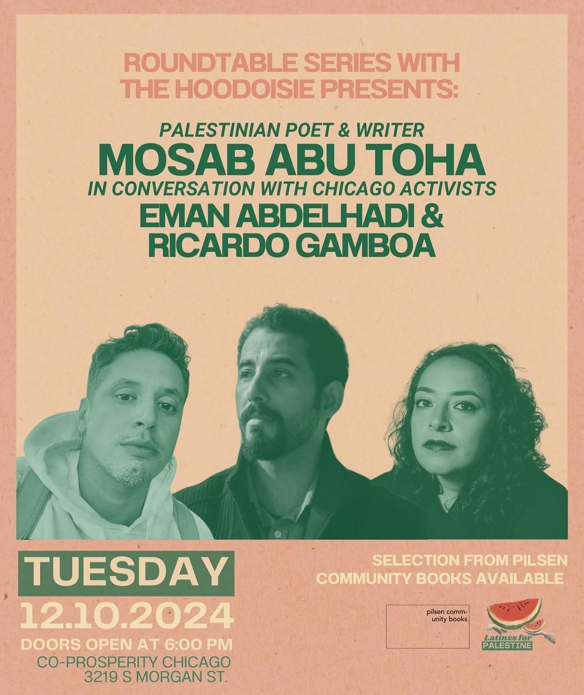 Palestinian Poet & Writer Mosab Abu Toha in Conversation with Chicago Activists