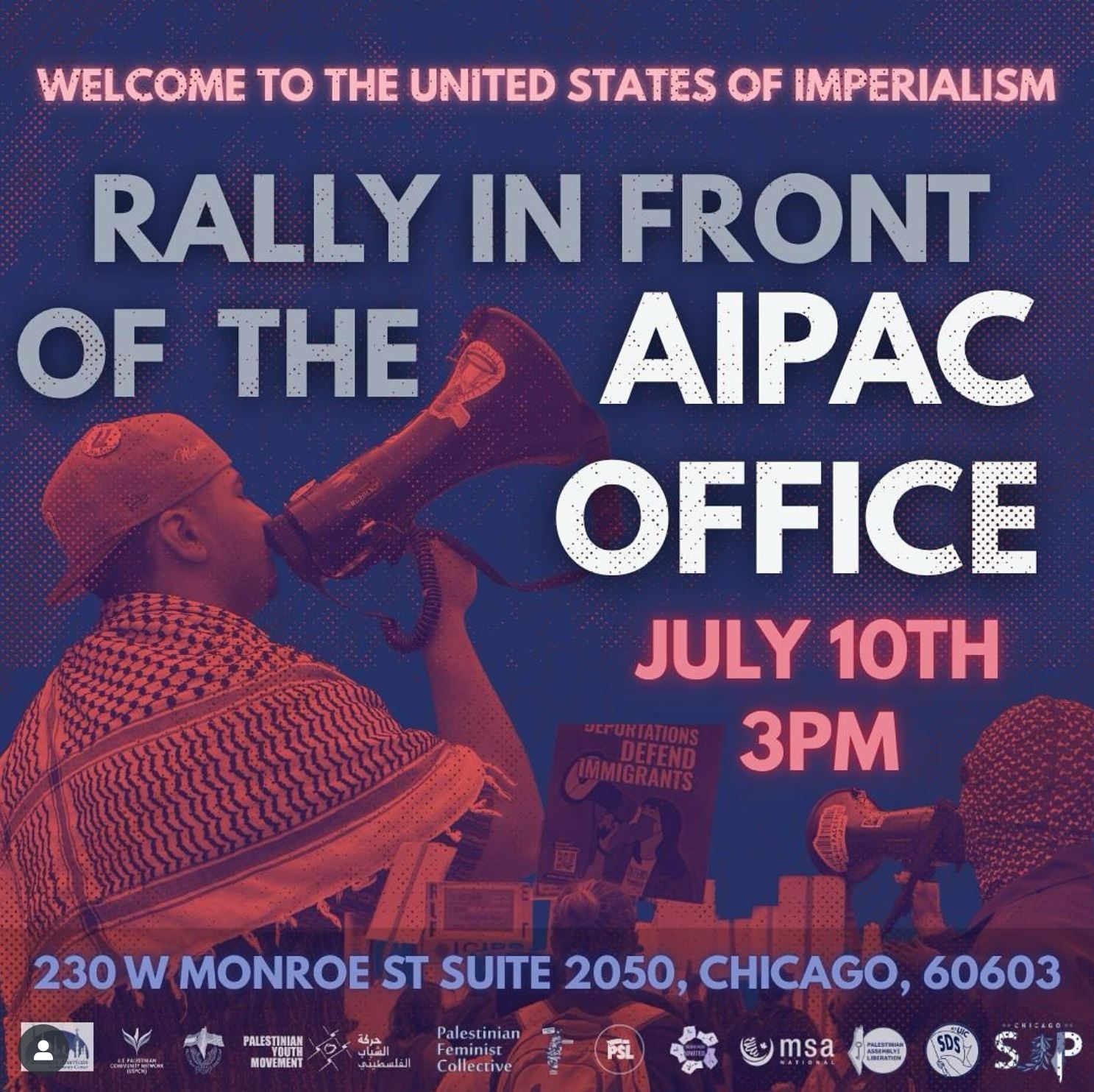 Rally in Front of AIPAC Office
