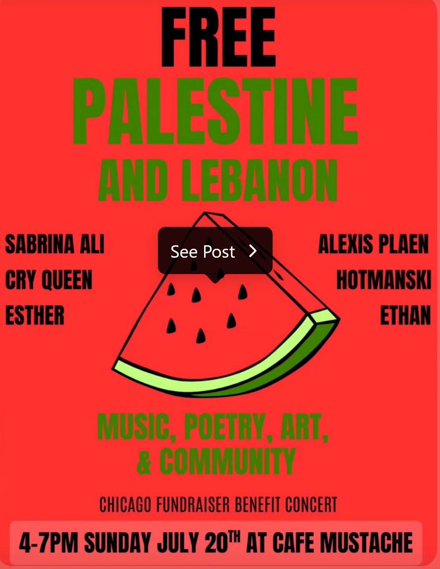 Free Palestine & Lebanon Benefit Concert