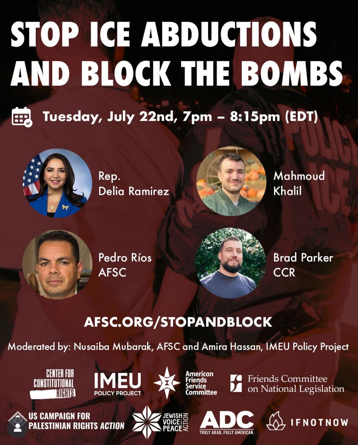 Stop ICE Abductions & Block the Bombs