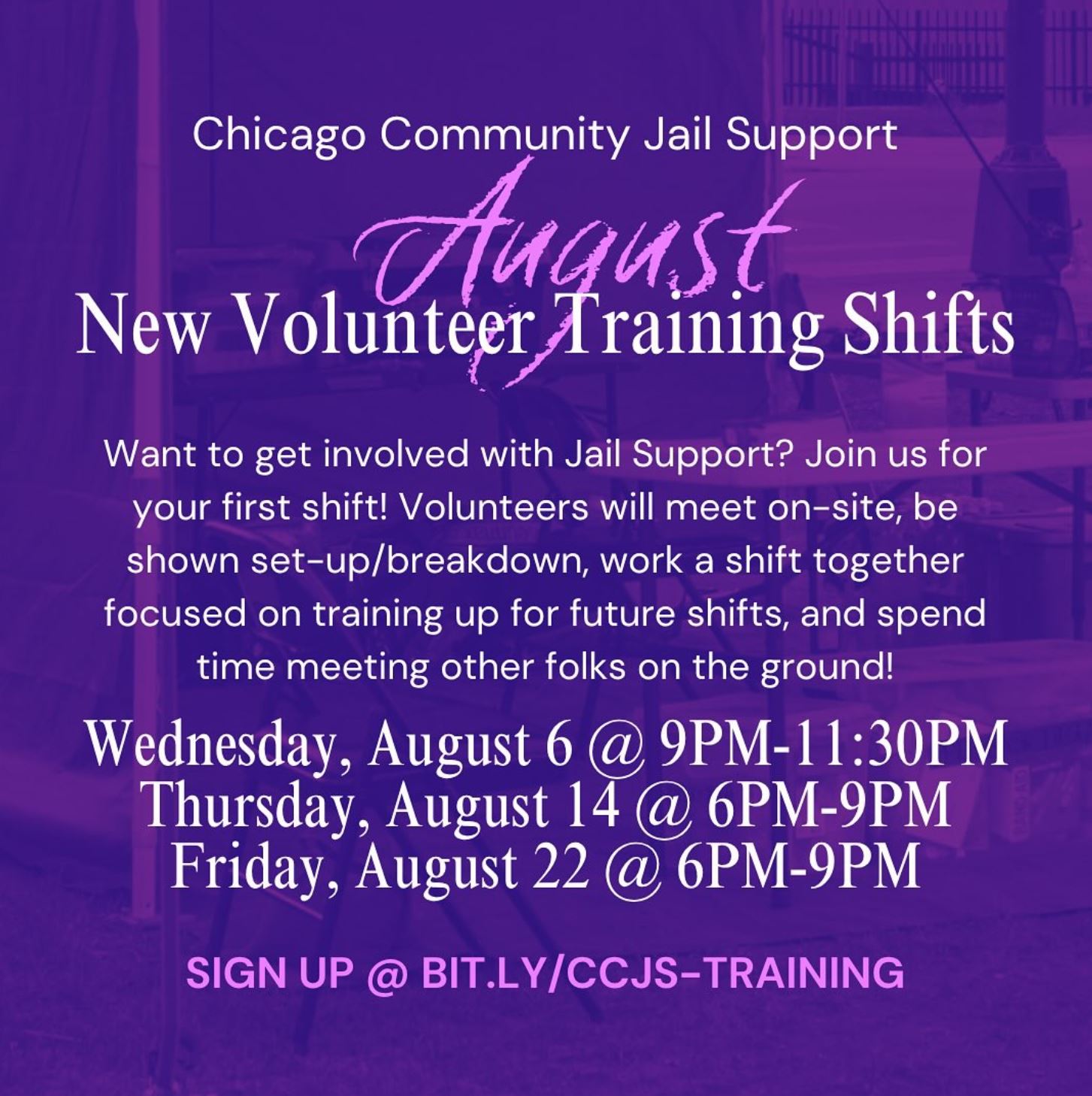 Chicago Community Jail Support Volunteer Training