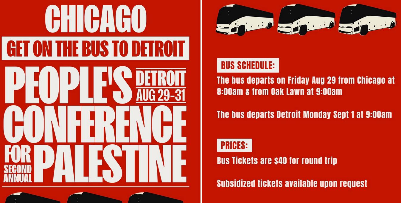 Chicago Buses to the People's Conference for Palestine