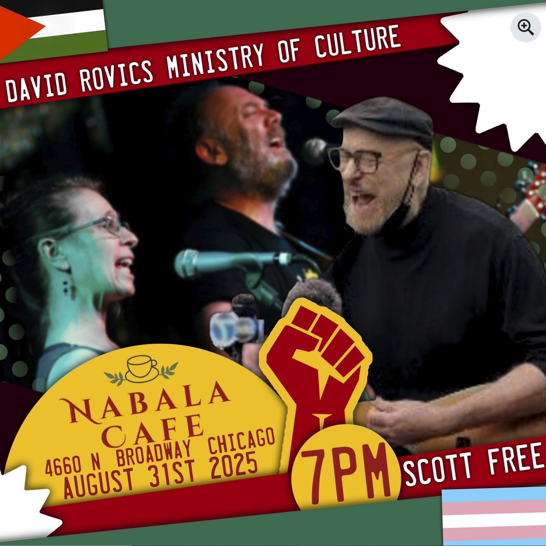 David Rovics' Ministry of Culture / Scott Free @ Nabala Cafe