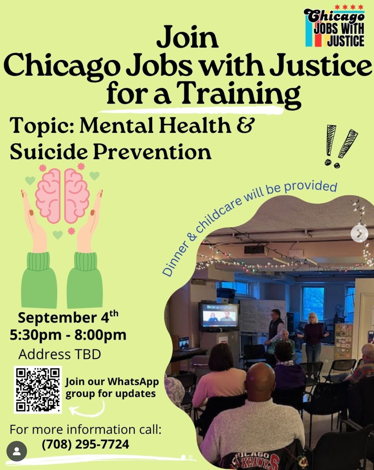 Jobs With Justice Mental Health & Suicide Prevention Training