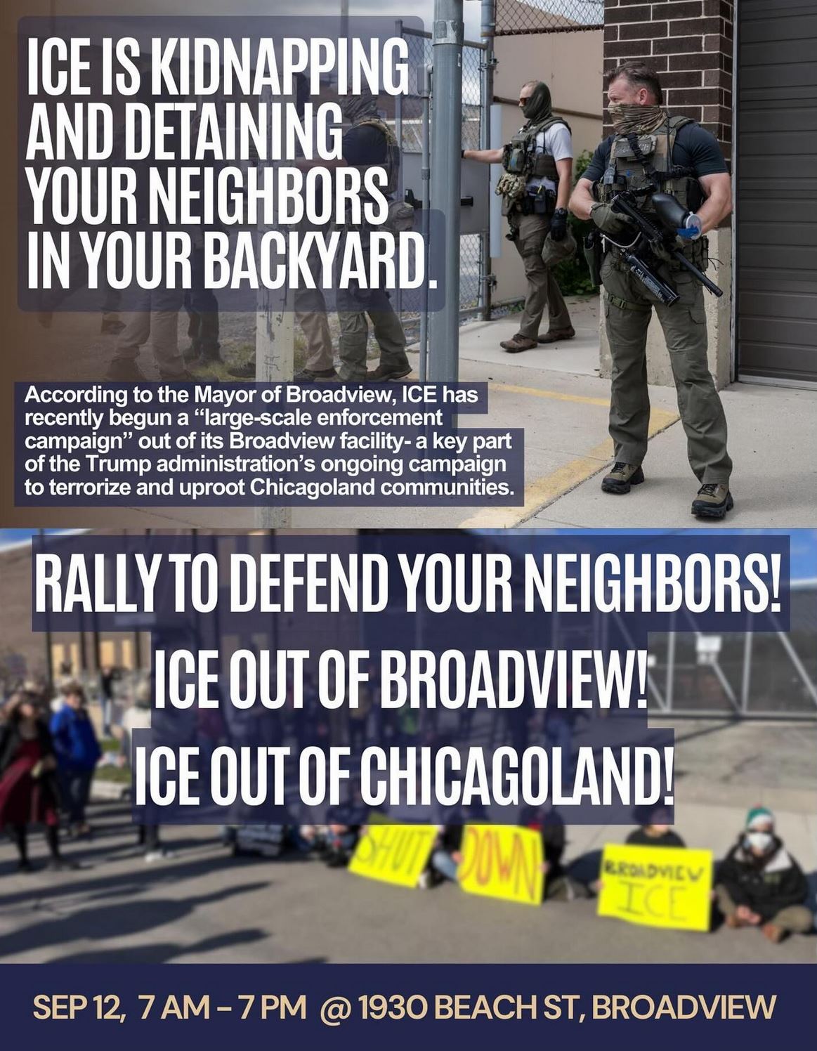 Rally to Defend Your Neighbors!