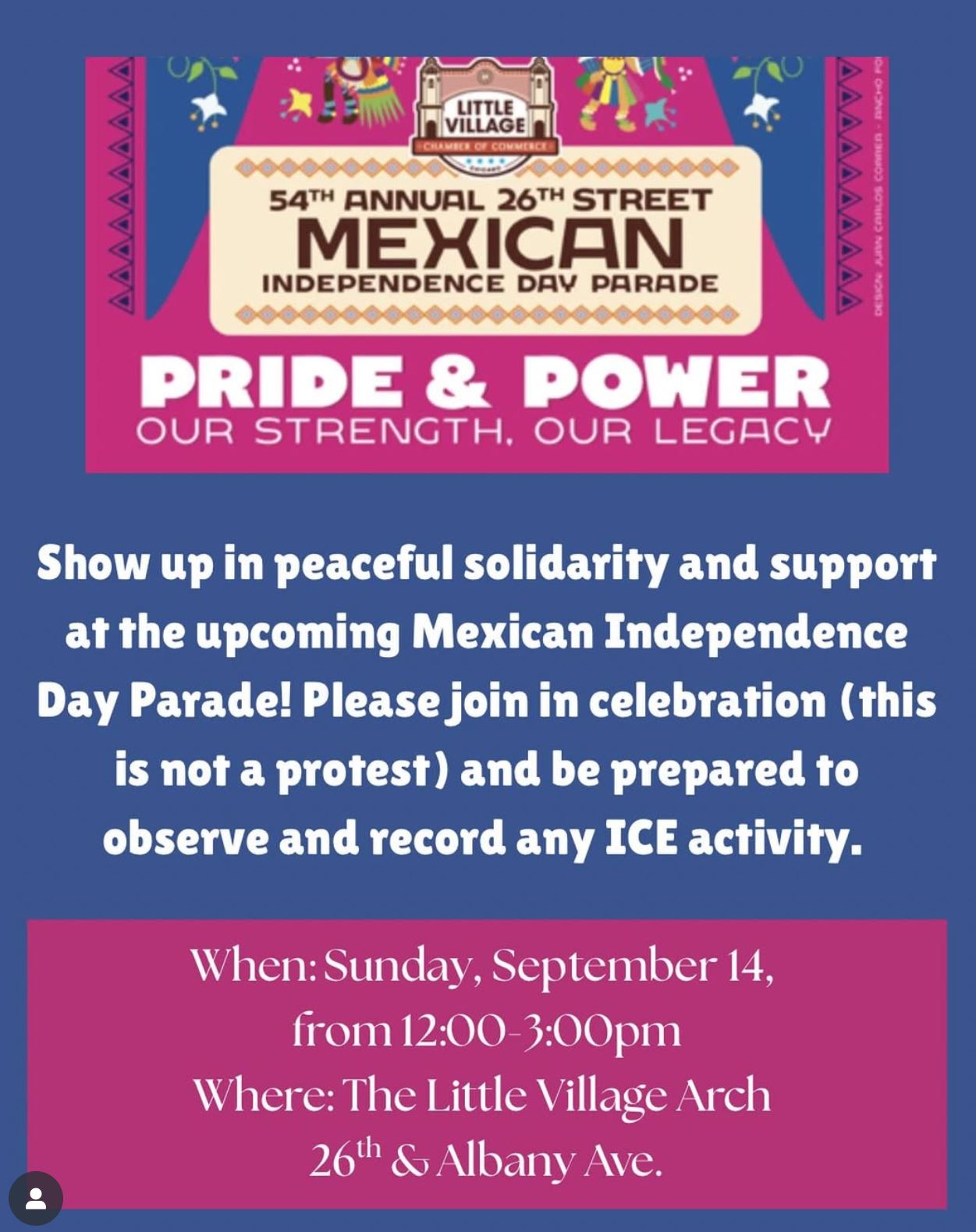 Solidarity with Mexican Independence Day Parade