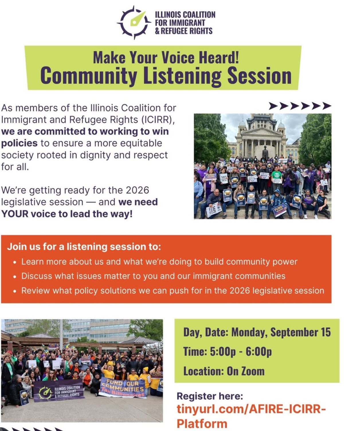 ICIRR Community Listening Session