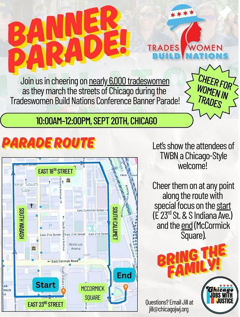 Banner Parade for Women in Trades!