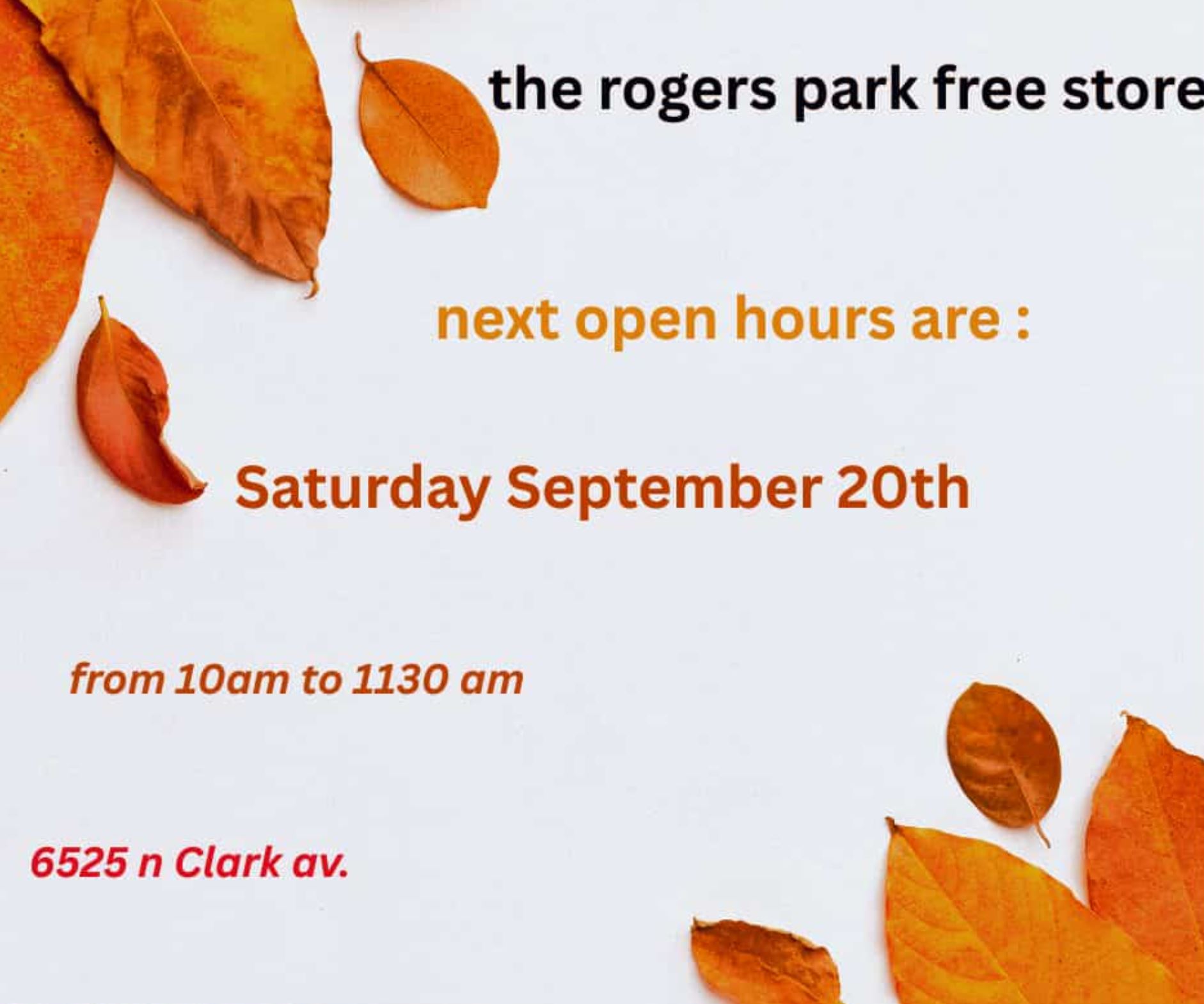 Rogers Park Free Store Night!