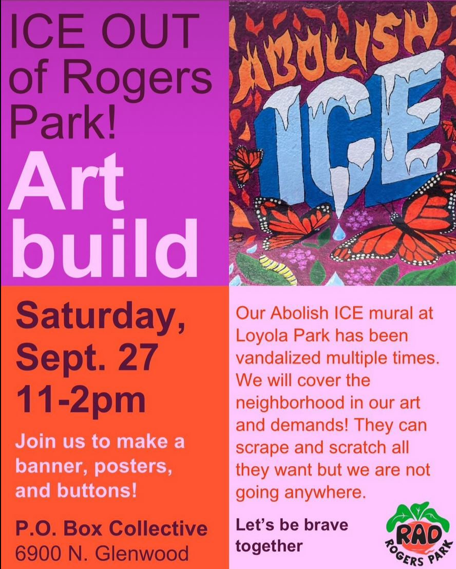 ICE OUT of Rogers Park! Art Build