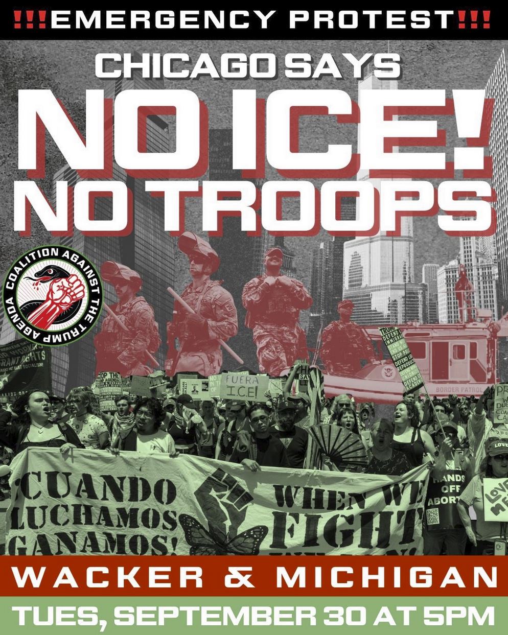 Chicago Say No ICE! No Troops
