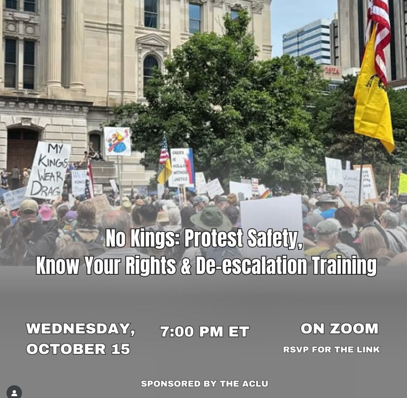 No Kings Protest Safety, KYR & De-escalation Training