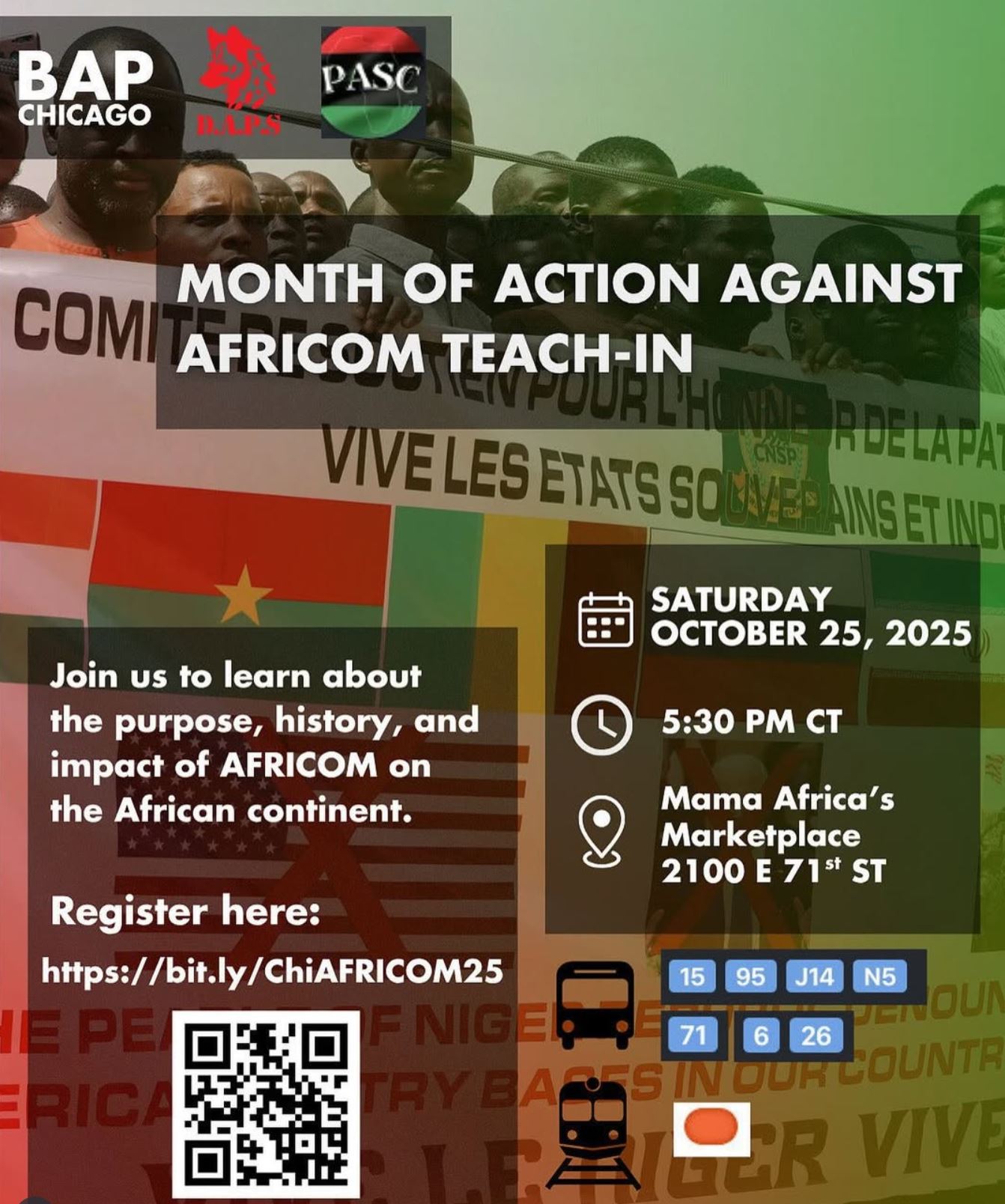 Month of Action vs. Africom Teach-in