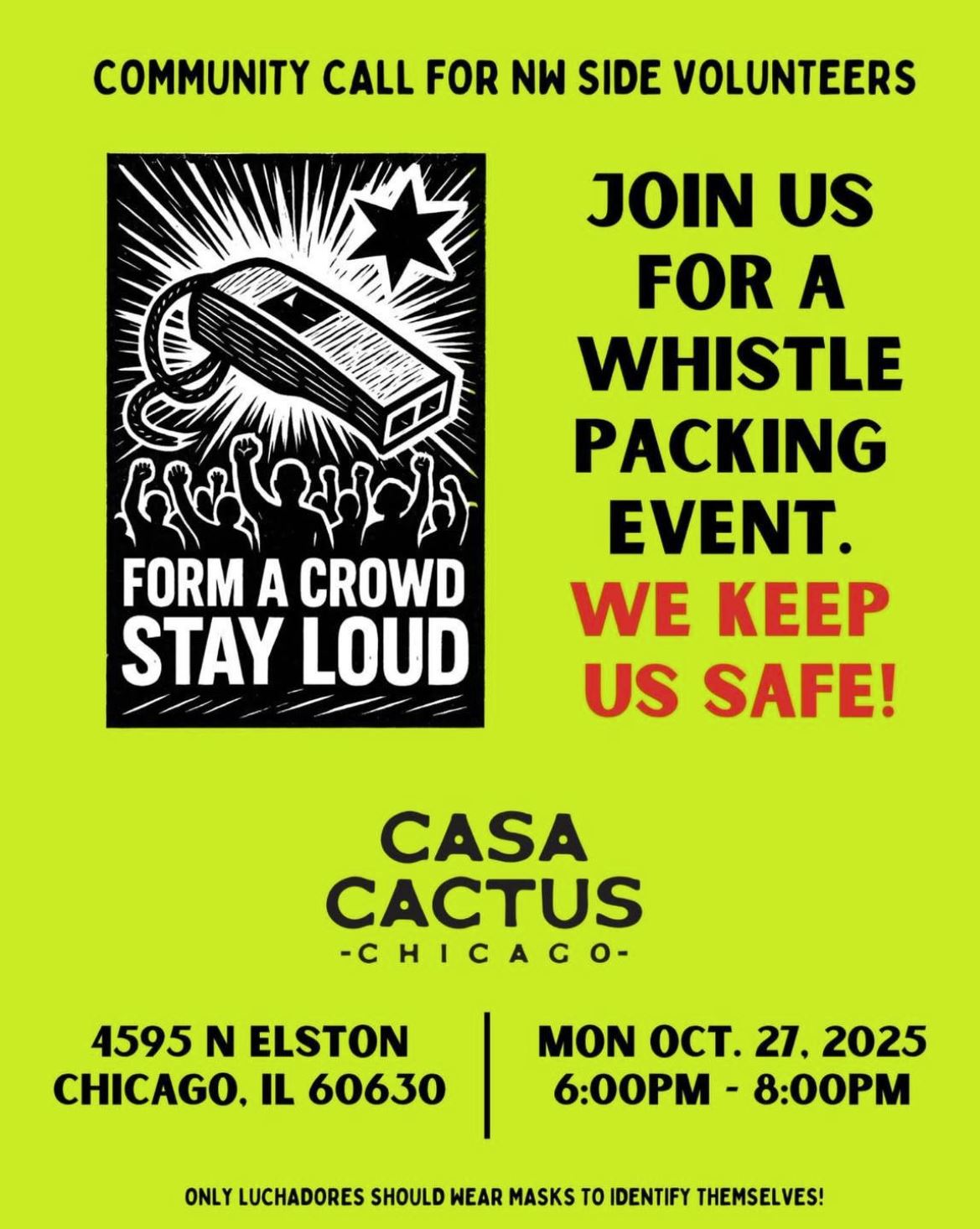 Community Call For Anti-Migra Volunteers