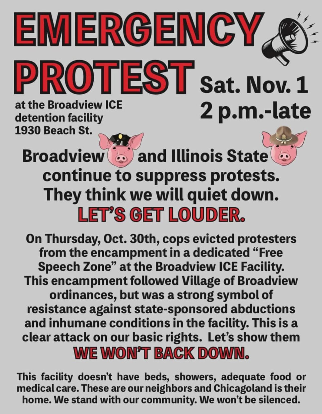 Emergency Protest @ Broadview ICE