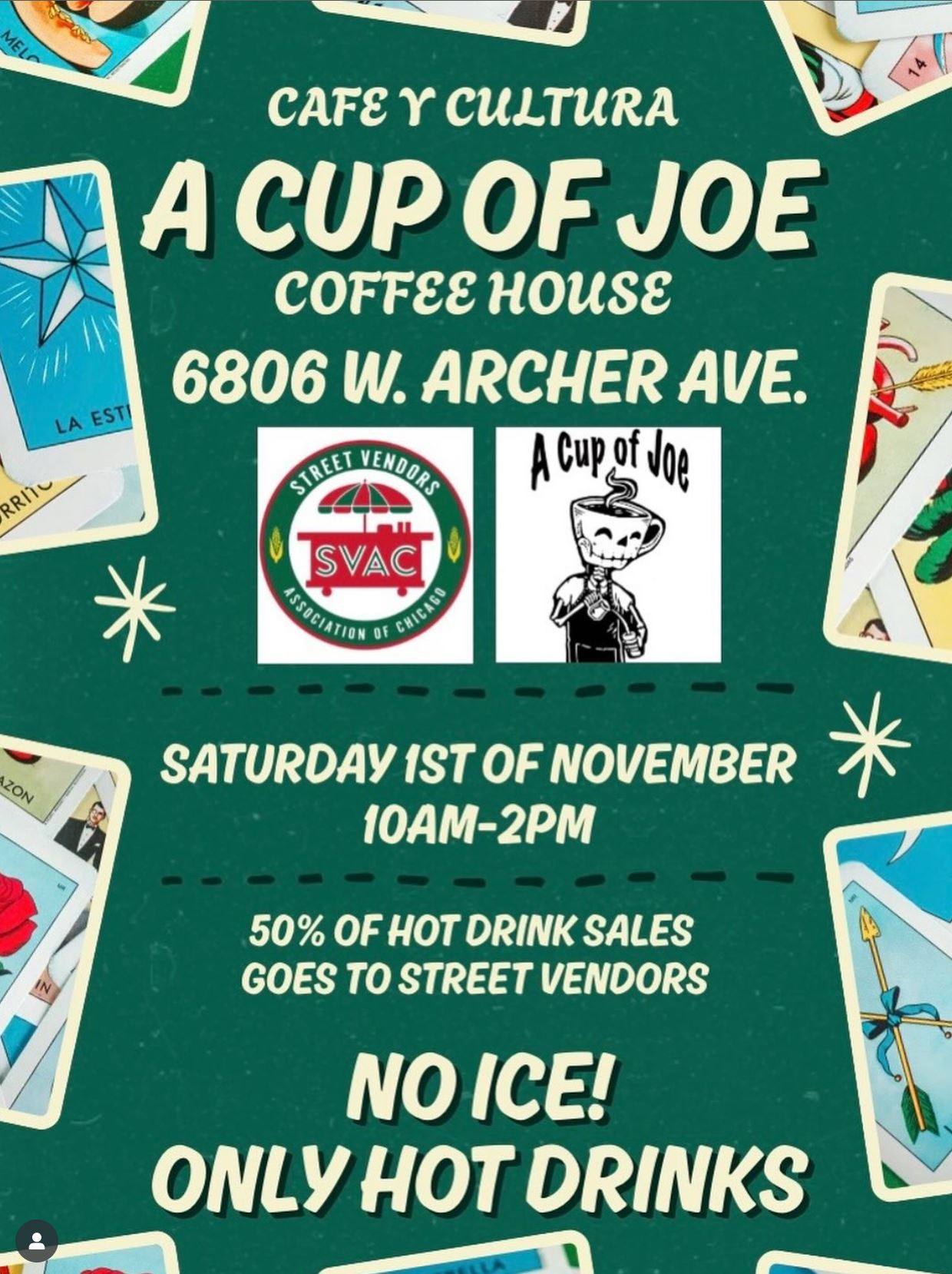 No ICE! Only Hot Drinks!