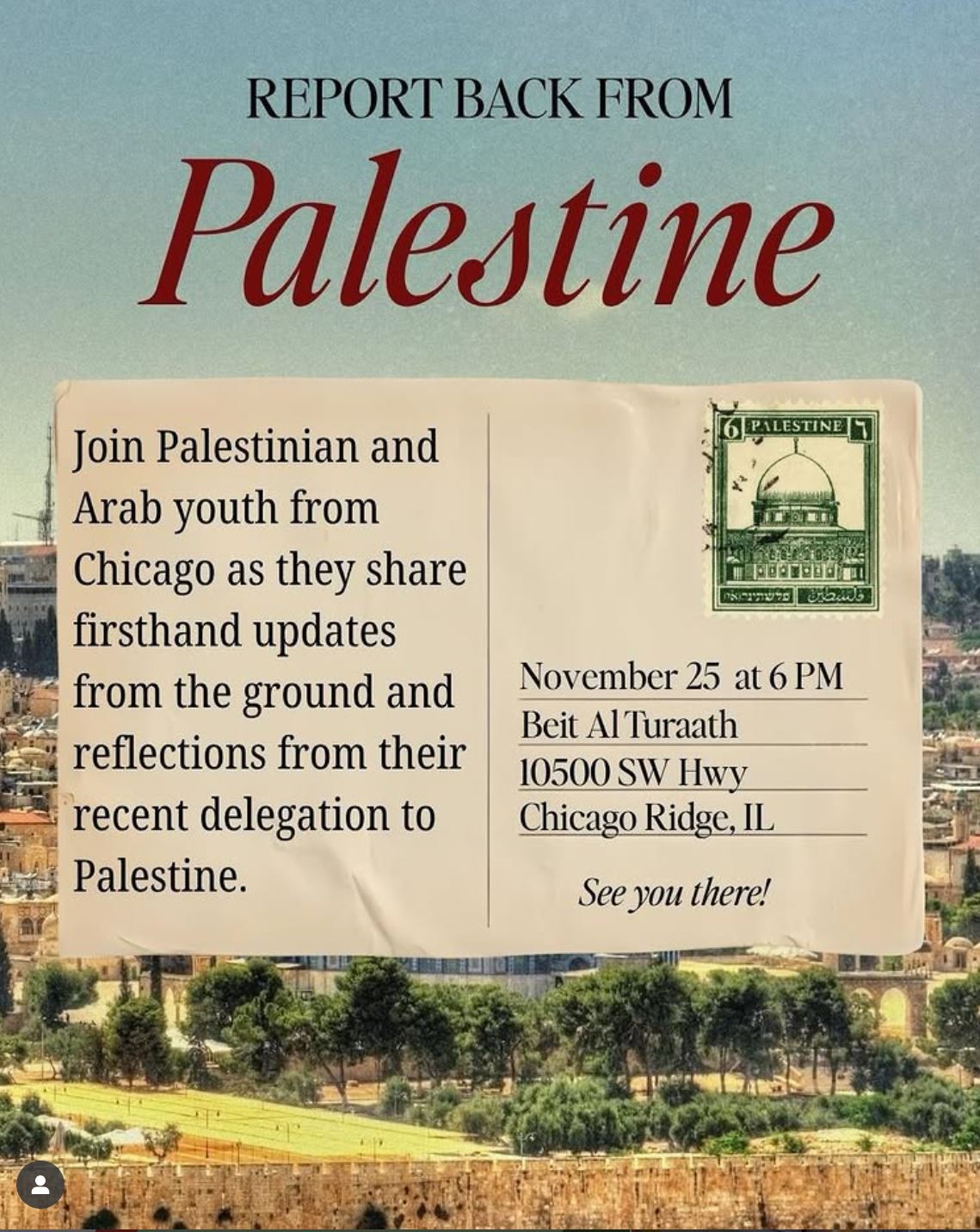 Report Back from Palestine