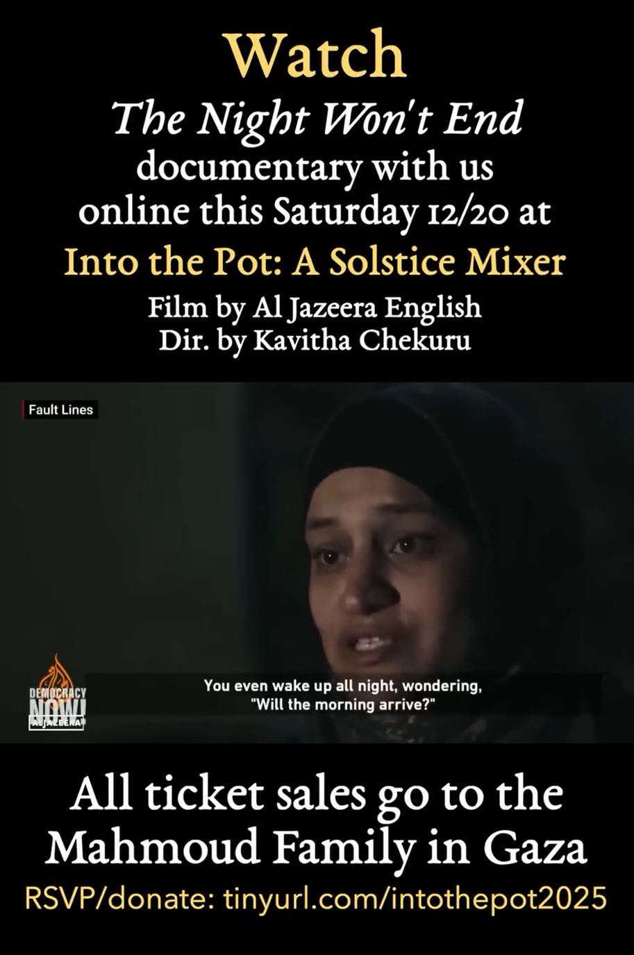 'The Night Won't End' Documentary Fundraiser