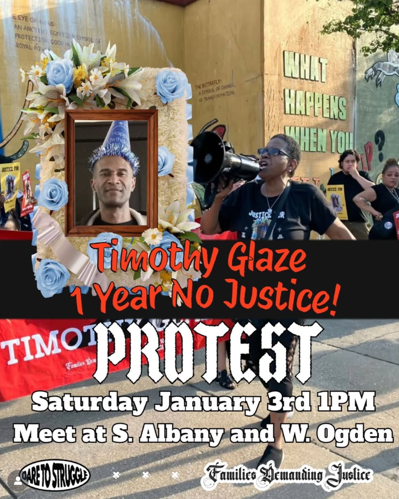 Timothy Glaze 1 Year No Justice!