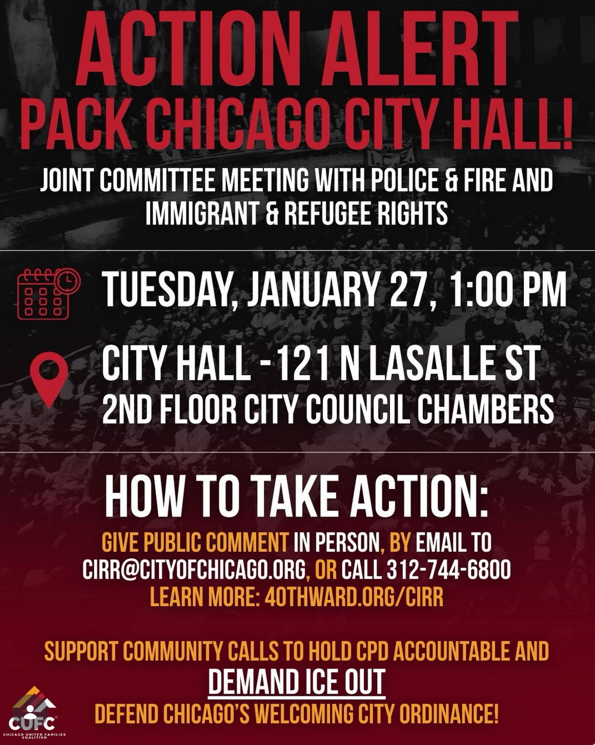 Action Alert! Pack Chicago City Hall!