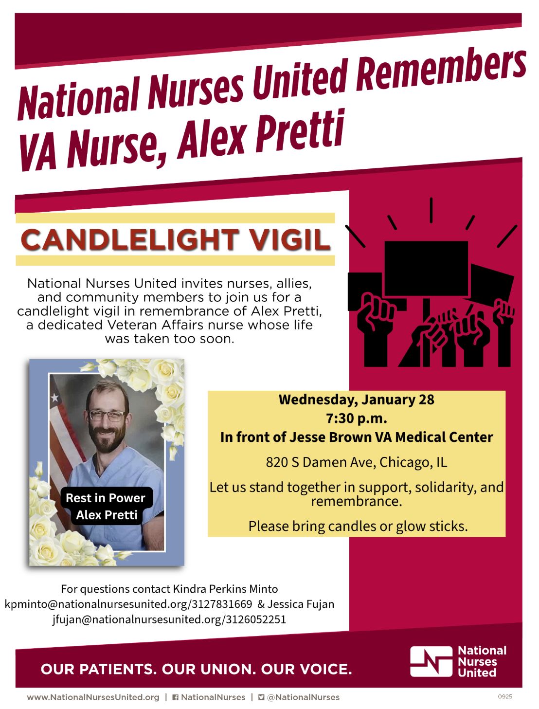 National Nurses United Remembers VA Nurse, Alex Pretti