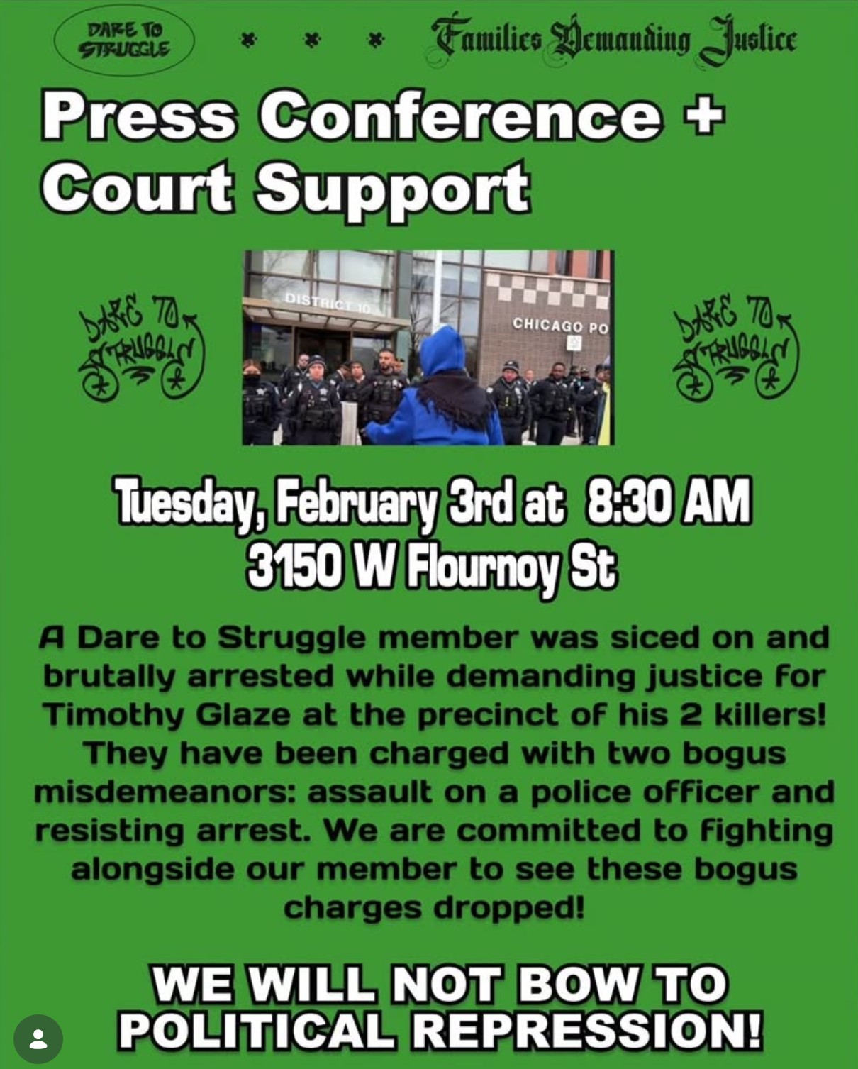 Press Conference + Court Support