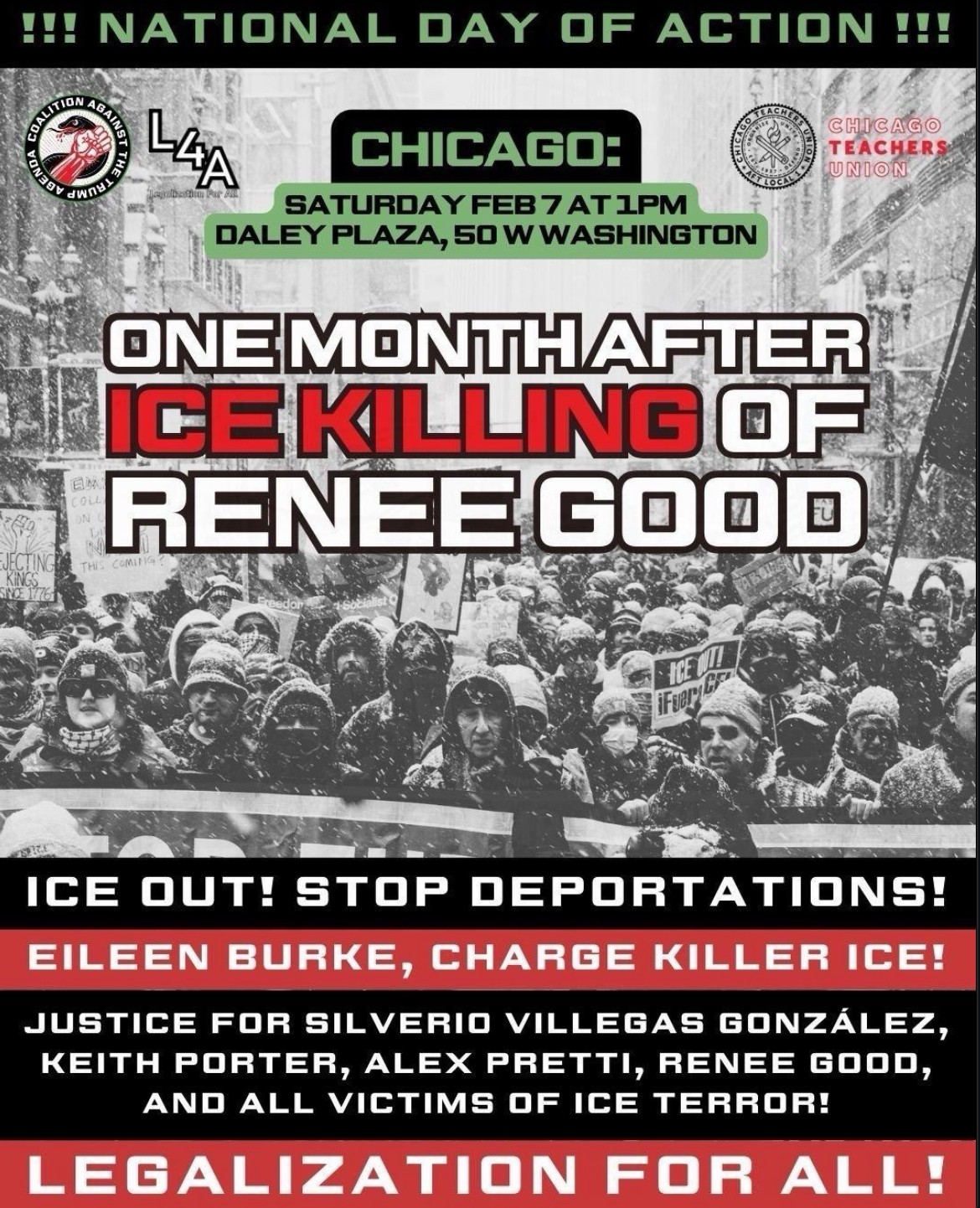 One Month After ICE Killing of Renee Good Day of Action