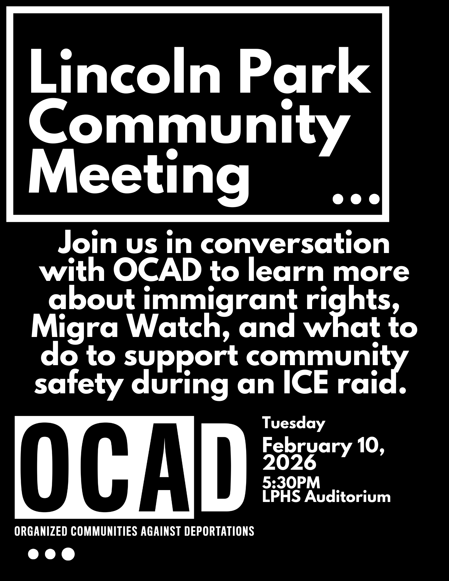 Lincoln Park Community Meeting With OCAD