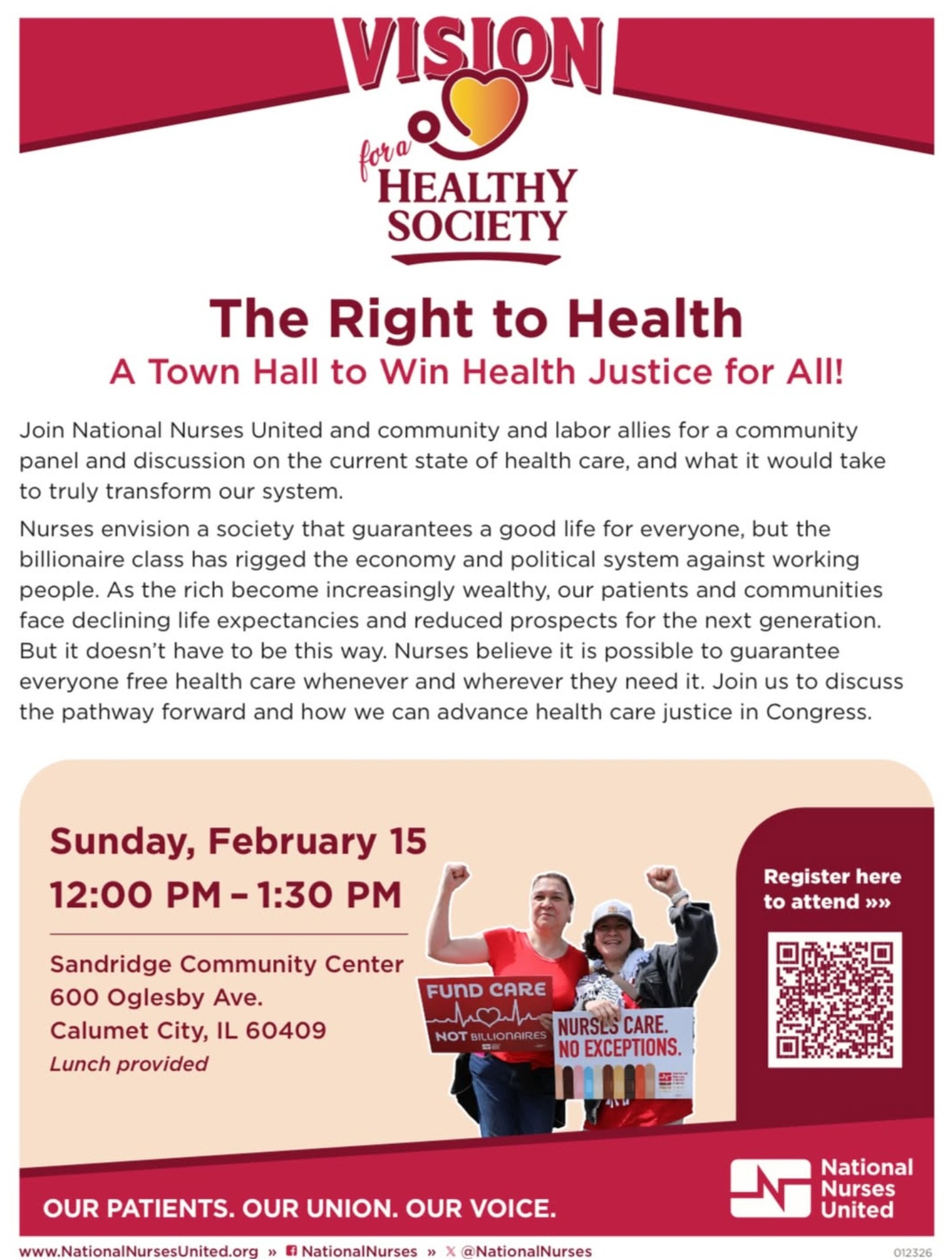 The Right to Health - A Town Hall to Win Health Justice for All!