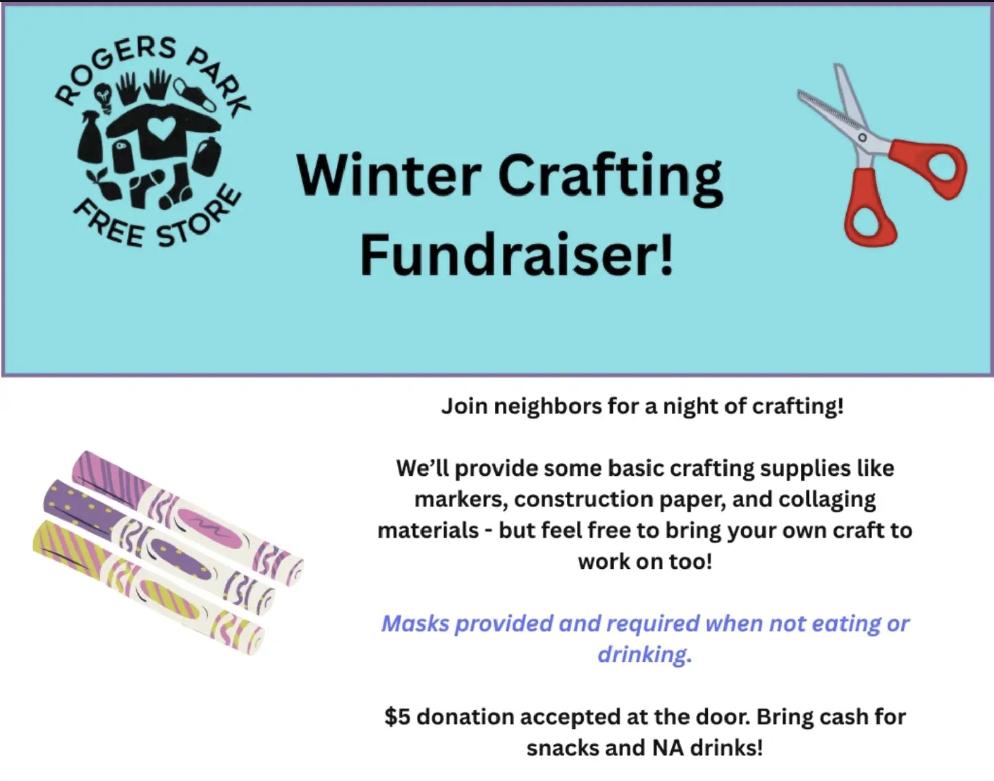 Rogers Park Free Store Winter Crafting Fundraiser!