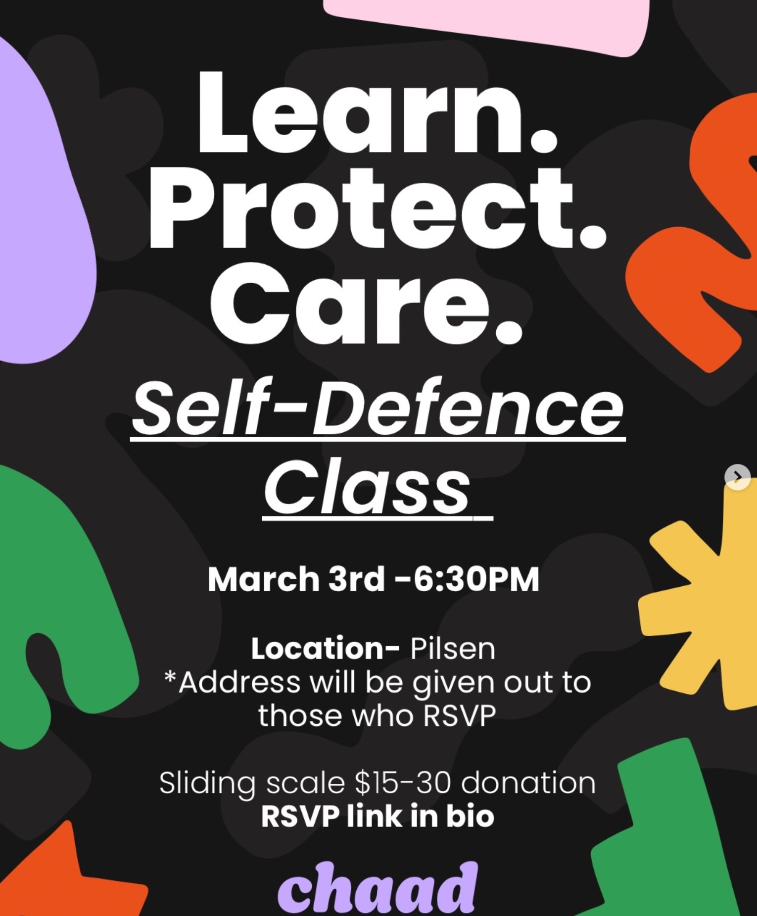 Learn. Protect. Care. Self-Defense Class