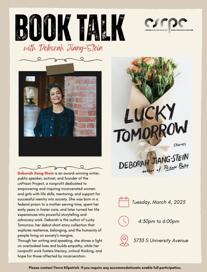 Book Talk: Lucky Tomorrow with Deborah Jiang Stein