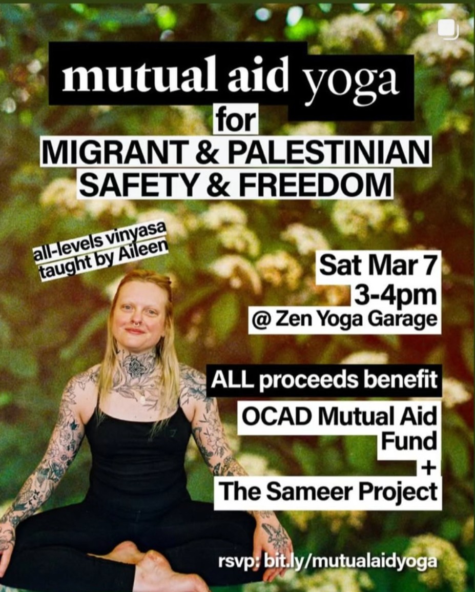 Mutual Aid Yoga for Migrant & Palestinian Safety & Freedom