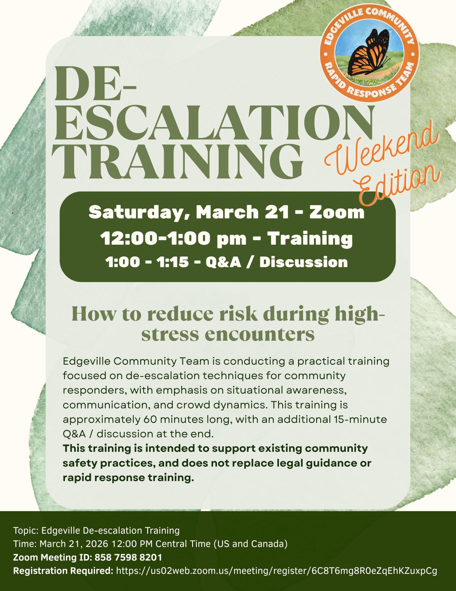 De-escalation Training