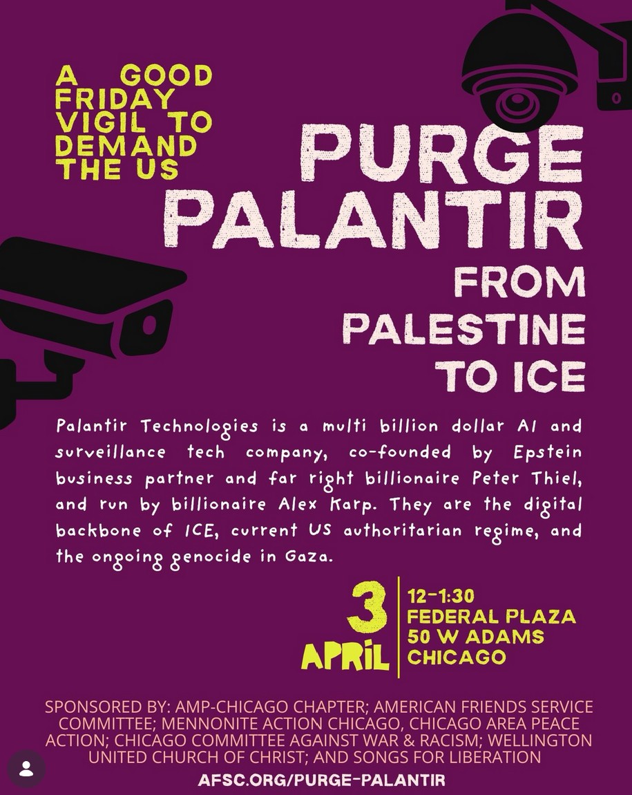 Purge Palatir From Palestine to ICE