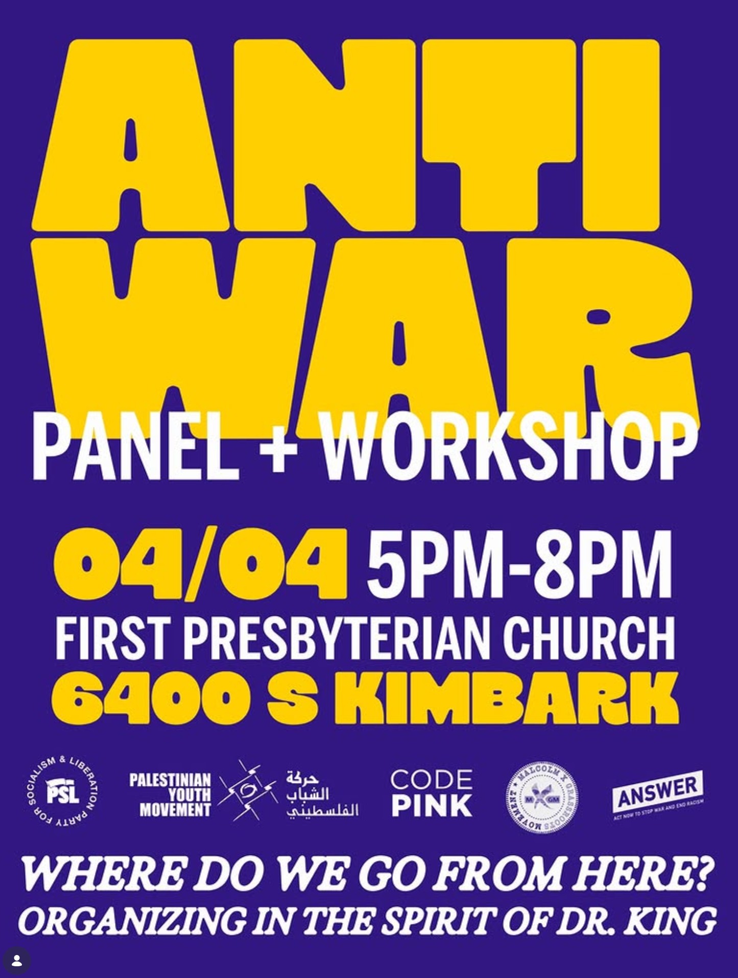 Anti-War Panel + Workshop