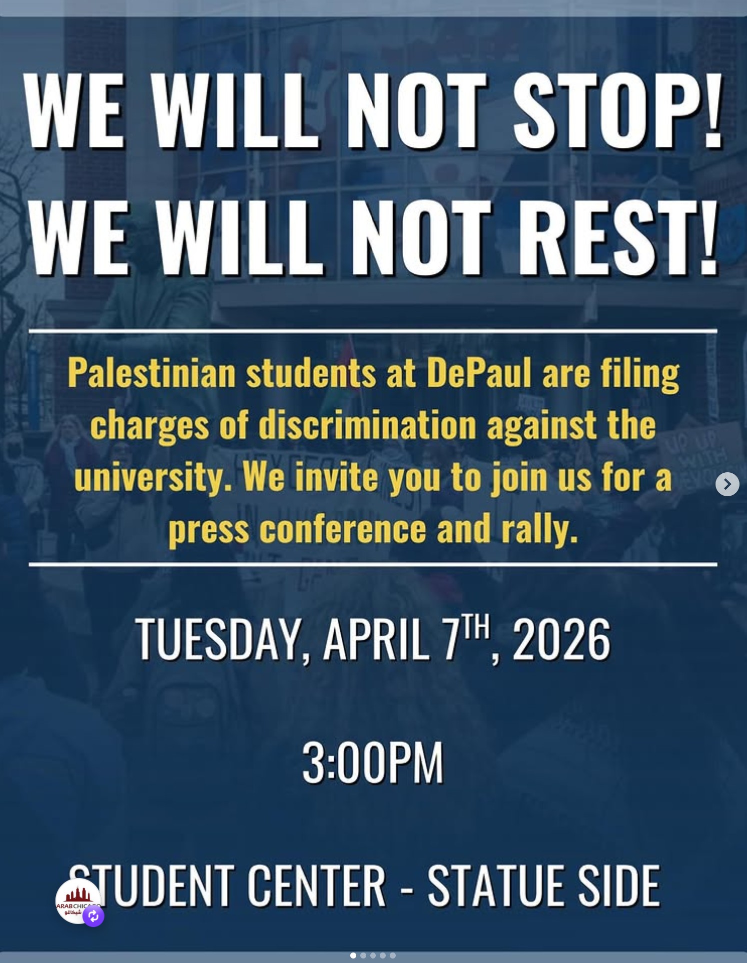 We Will Not Stop! We Will Not Rest!