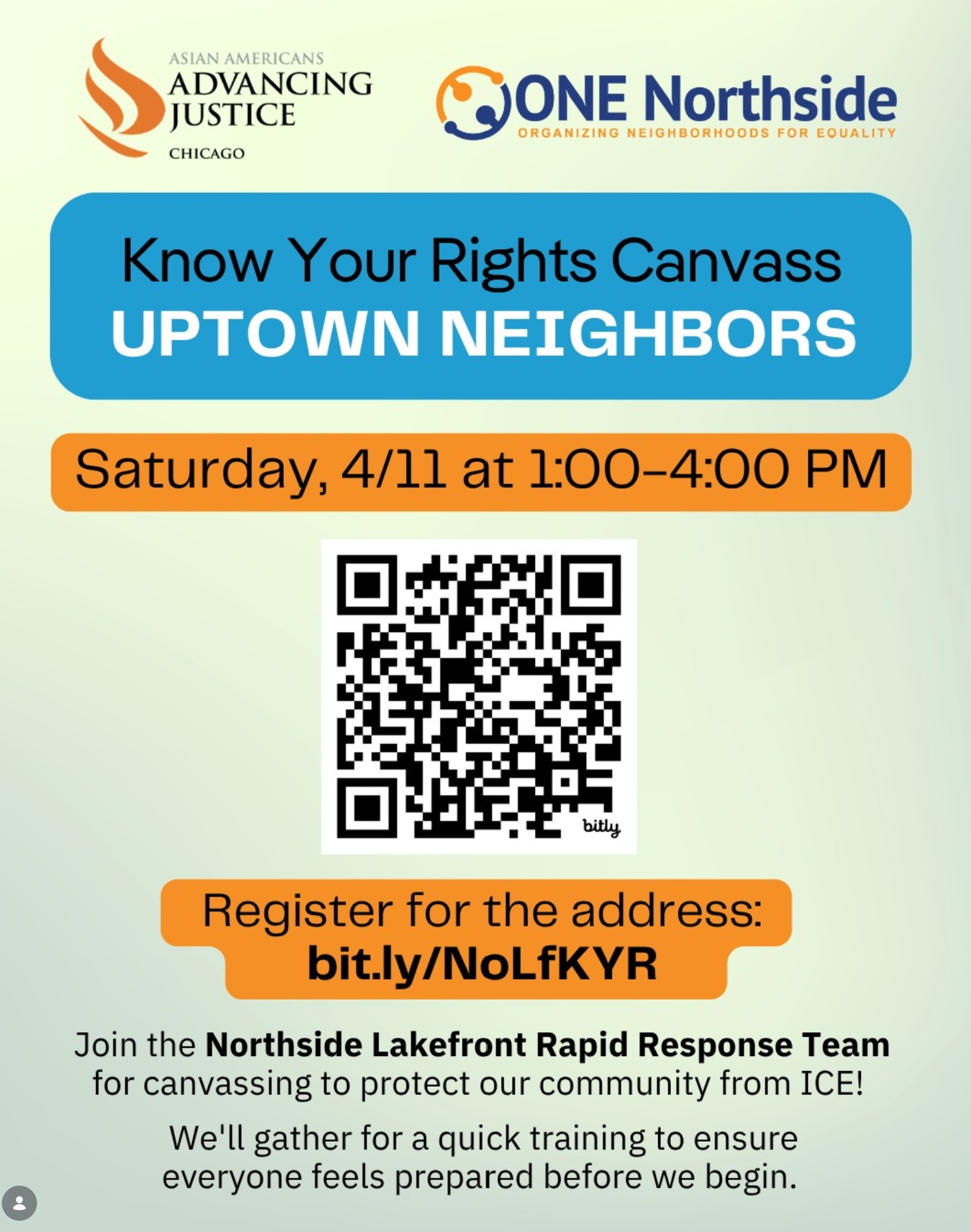 Know Your Rights Canvass in Uptown