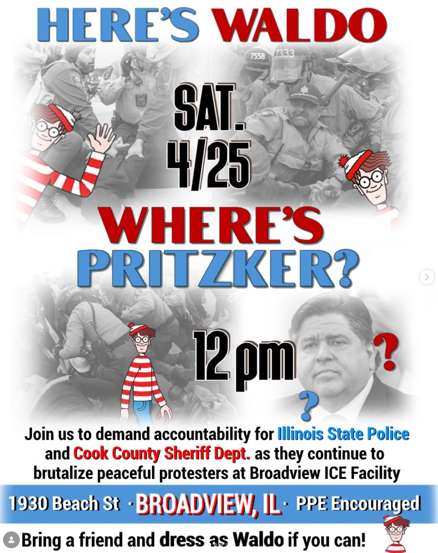 Here's Waldo. Where's Pritzker?