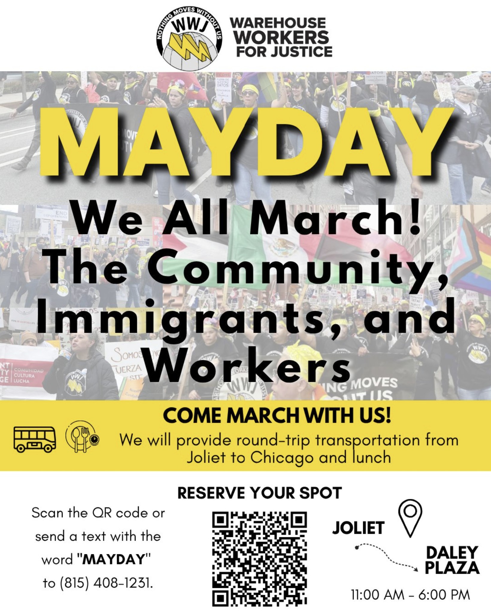 Joliet - May Day Rally & Travel to Chicago!