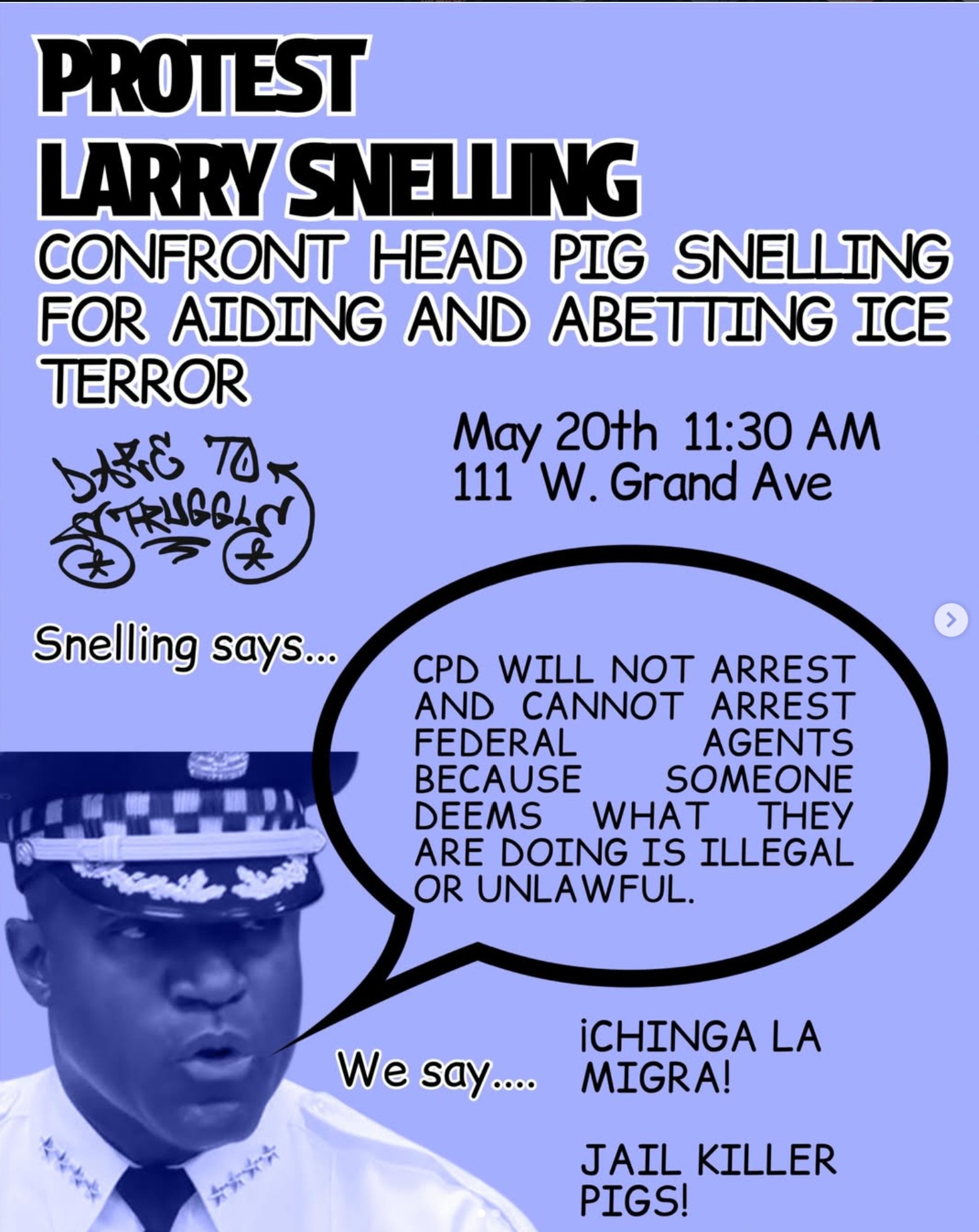 Protest Larry Snelling