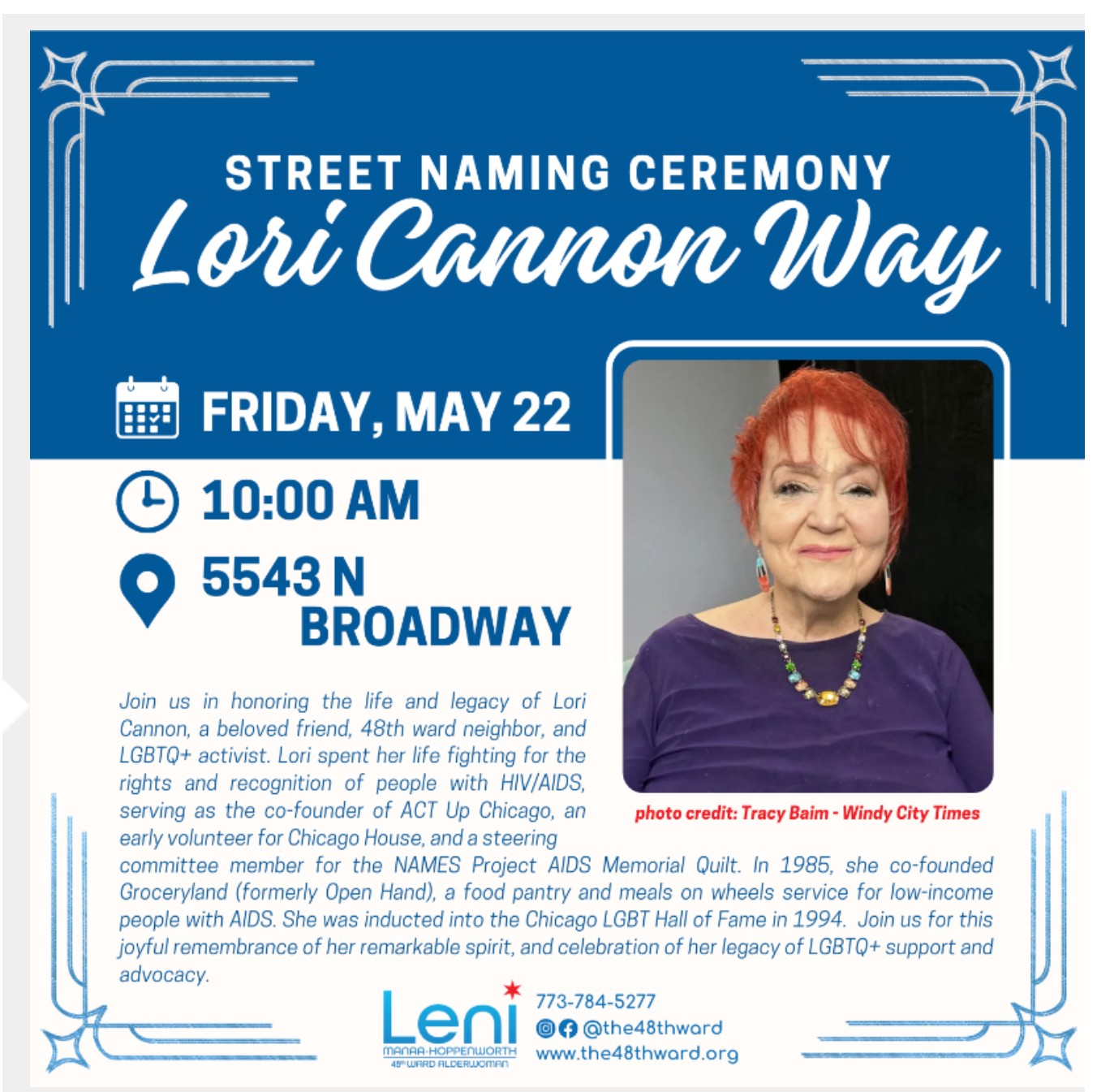 Lori Cannon Street Naming Ceremony & After Party