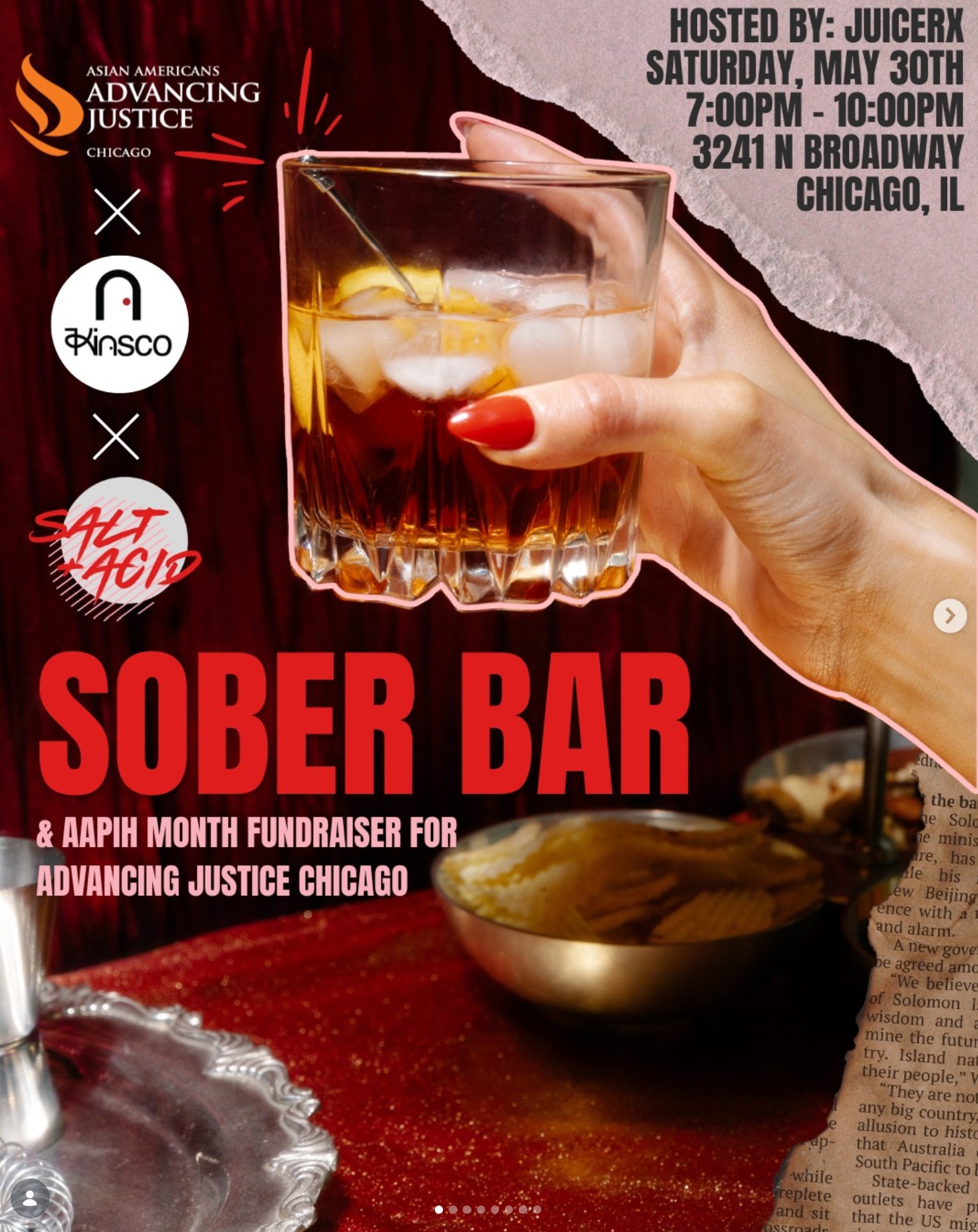 Sober Bar Fundraiser for Asian Americans Advancing Justice