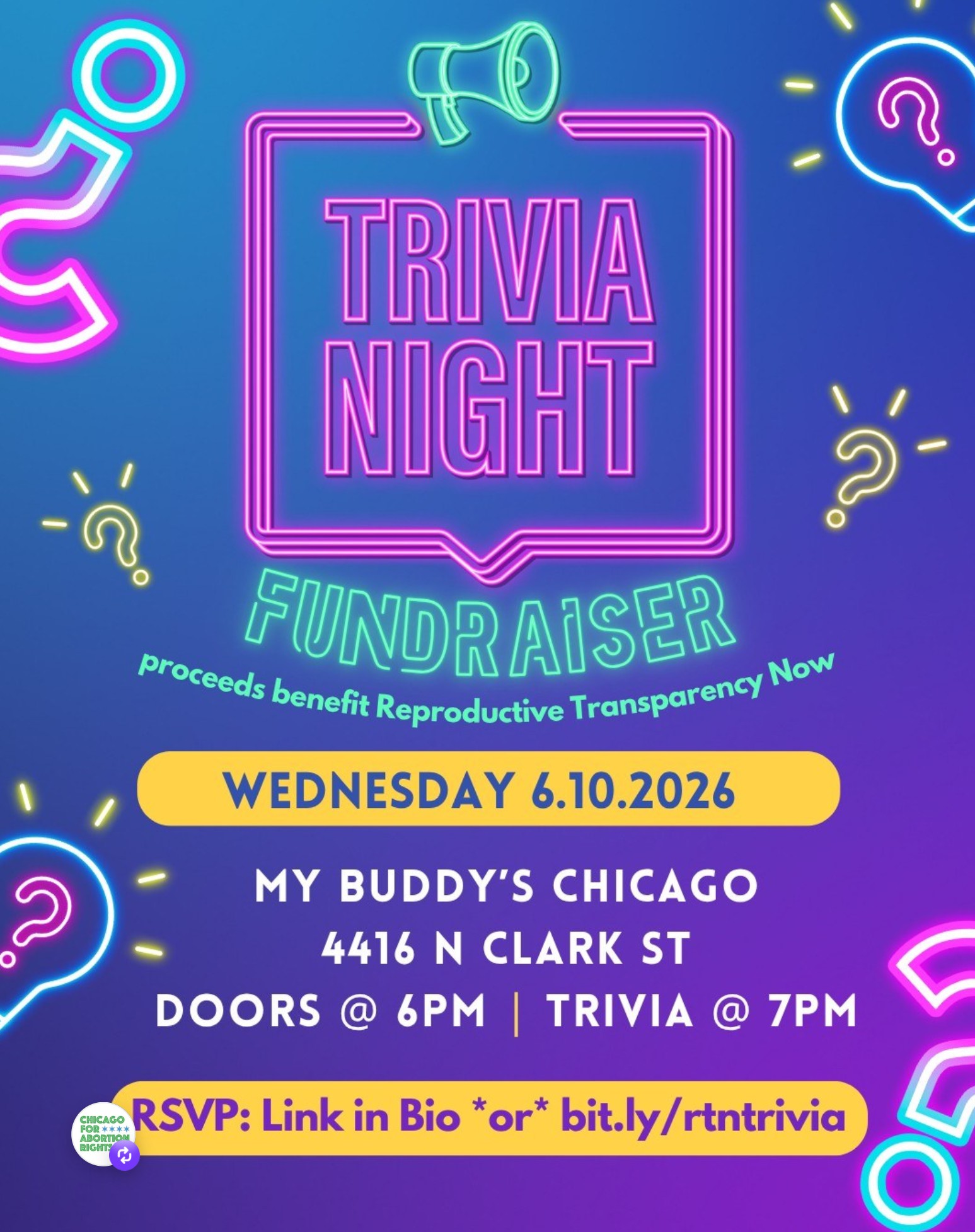 Trivia Night Fundraiser for Reproductive Transparency Now!