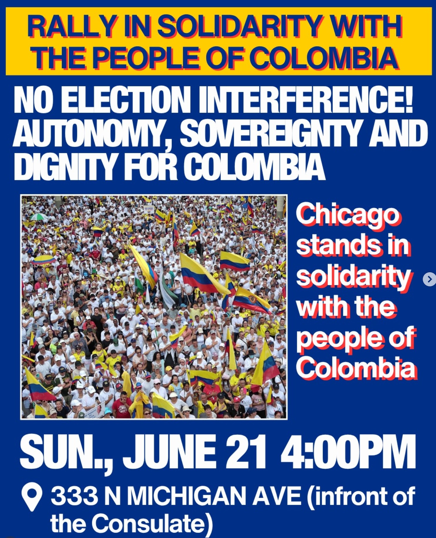 Rally in Solidarity With the People of Colombia