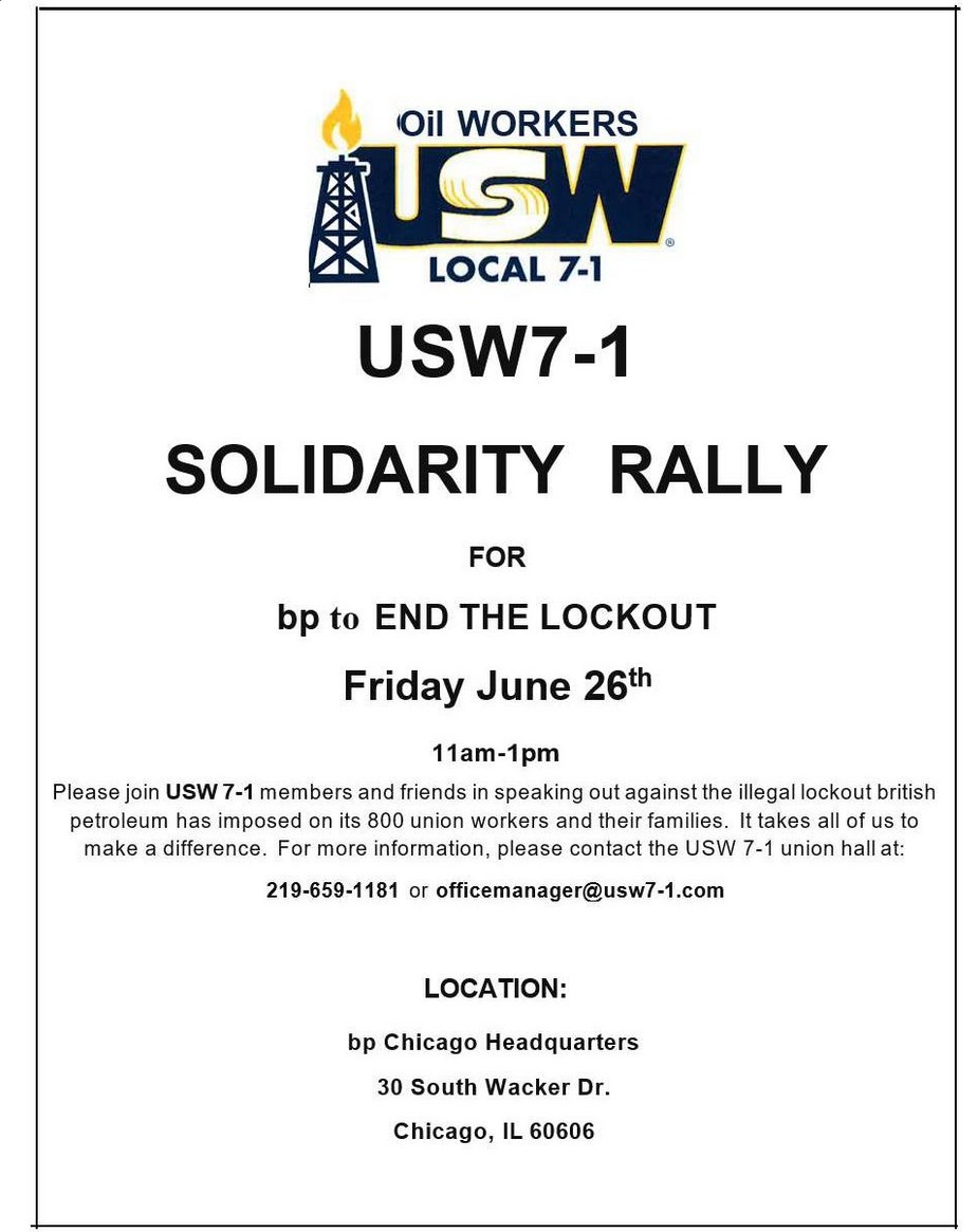 Oil Workers USW7-1 Solidarity Rally