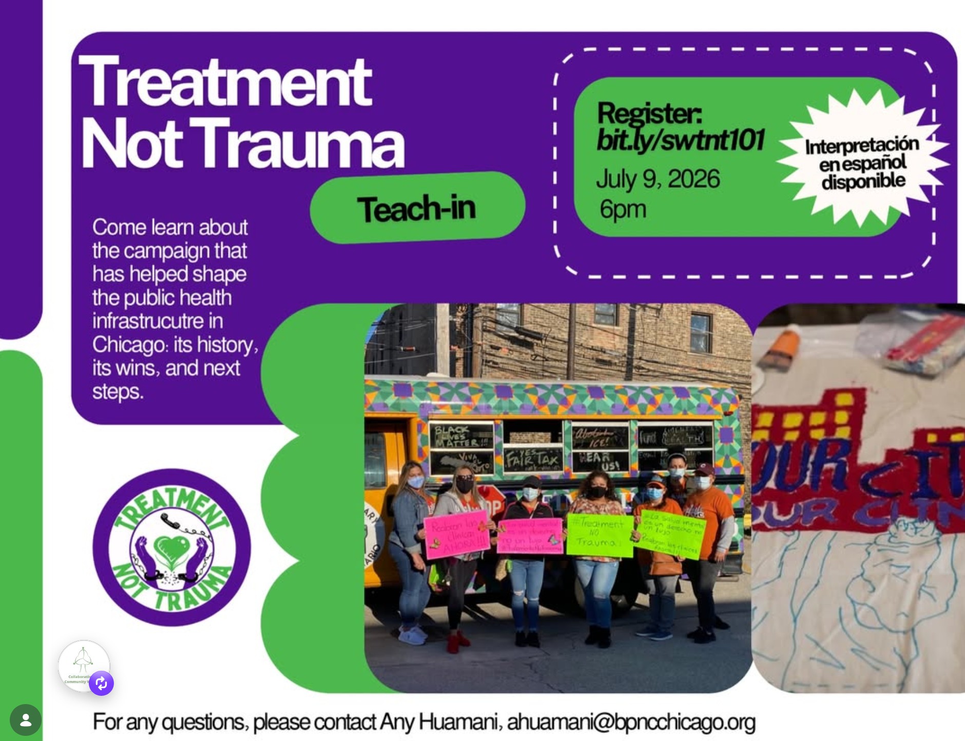 Treatment Not Trauma Teach-In