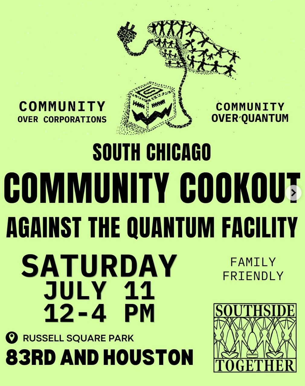 Community Cook-Out Against the Quantum Facility