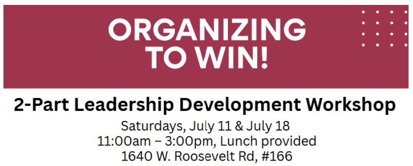 Organizing to Win! 2-part Leadership Development Workshop